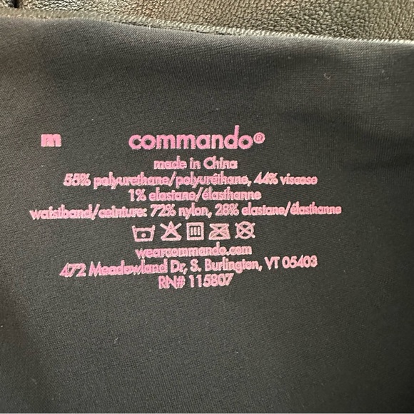Commando Faux Leather Black Leggings Size M - Picture 5 of 5